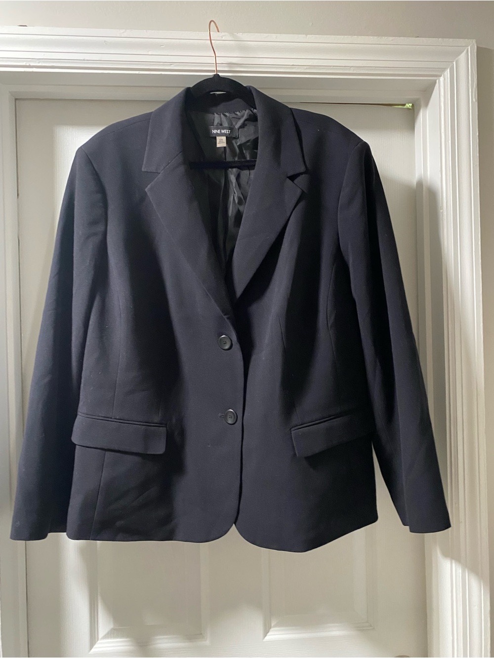 Nine West Black Single-Breast Two-Button Blazer